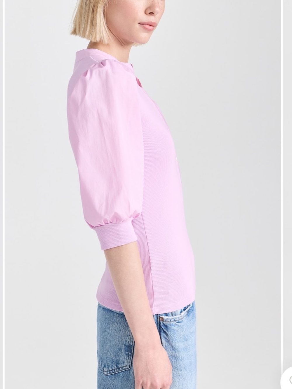 VERONICA BEARD Coralee Orchid Cotton Top - Picture 4 of 13